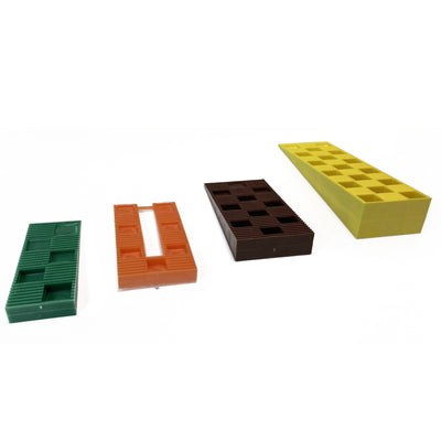 Systemcal -Coins crantés KDS - fourchette - 80x40x8 mm (orange) - PRUNIER SYSTEM+ GREENCASTORCoins crantés KDS - 140x45x25 mm (jaune) - PRUNIER SYSTEM+ GREENCASTOR